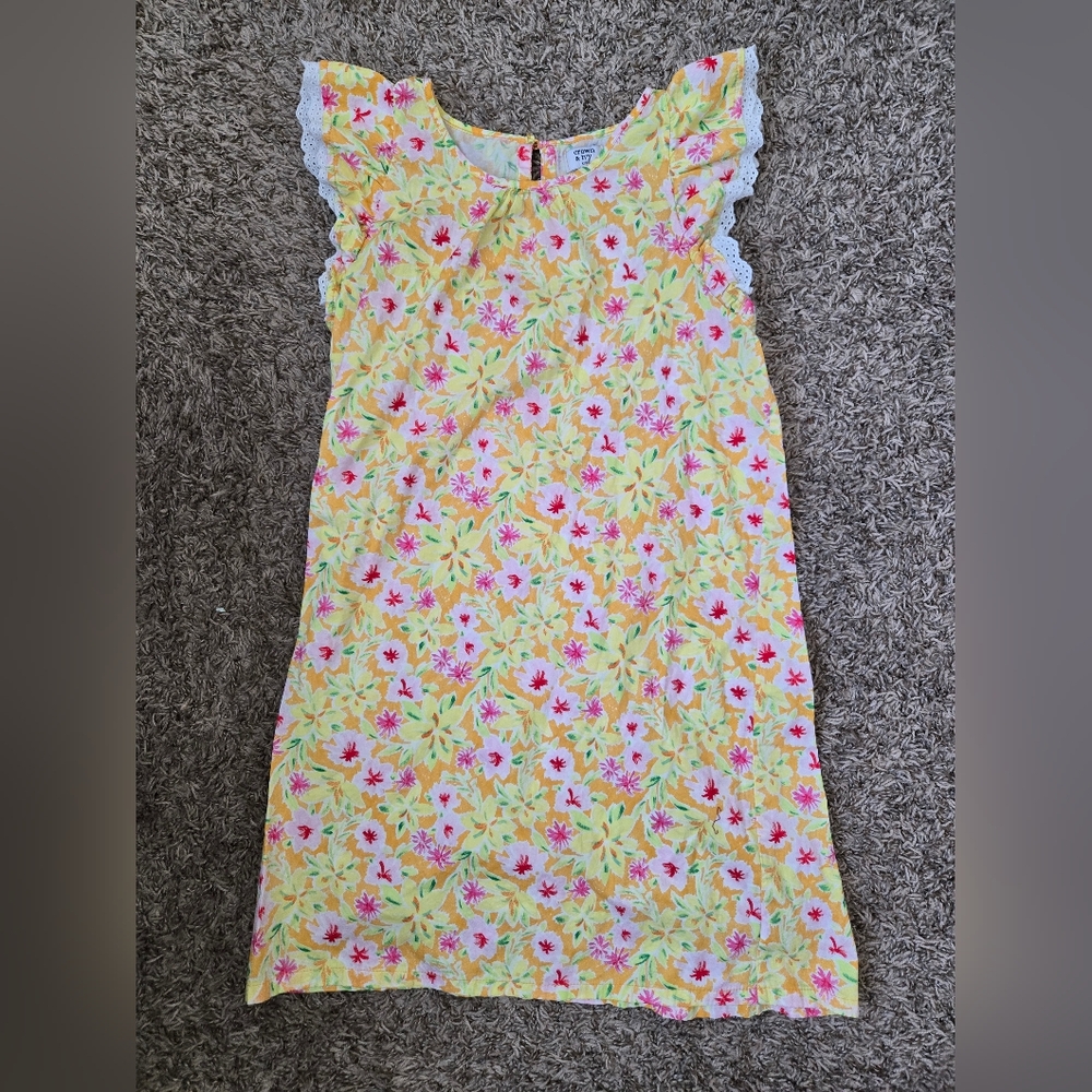 Crown & Ivy Girls 100% Cotton Floral Dress 16 (Runs Small)